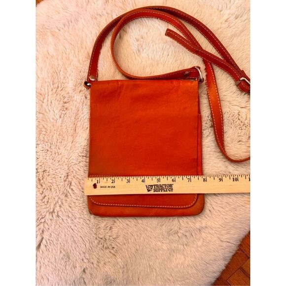 Vintage Azzurra Pelletterie Brown Leather Satchel Shoulder Crossbody Pur… - Picture 7 of 9